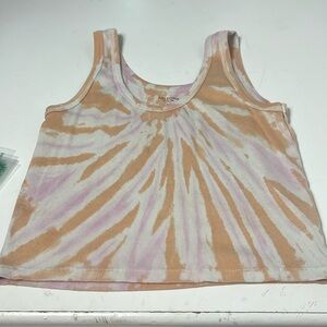 Arizona Jean Co Large Pastel Tye Dye Slightly Cropped Tank Top